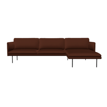 Jolin 2,5-seater with Chaise Longue Right | Denno 1265 Rusty Orange - Warehouse sale Jolin 2,5-seater with Chaise Longue Right | Denno 1265 Rusty Orange - Warehouse sale