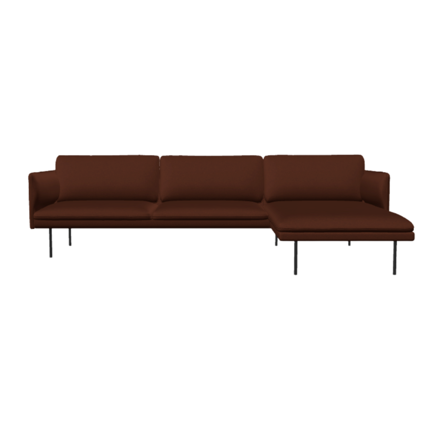 Jolin 2,5-seater with Chaise Longue Right | Denno 1265 Rusty Orange Sav & Økse Jolin 2,5-seater with Chaise Longue Right | Denno 1265 Rusty Orange
