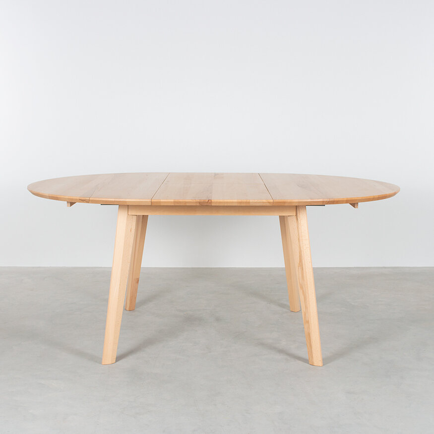 Nonne tafel uitschuifbaar geolied beuken / fenix 0717 130+1x50 Sav & Økse Nonne tafel uitschuifbaar geolied beuken / fenix 0717 130+1x50