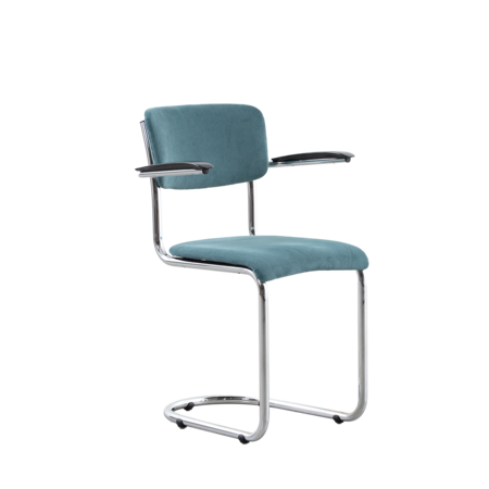 De Wit 1017 chair rib fabric sea blue De Wit 1017 chair rib fabric sea blue