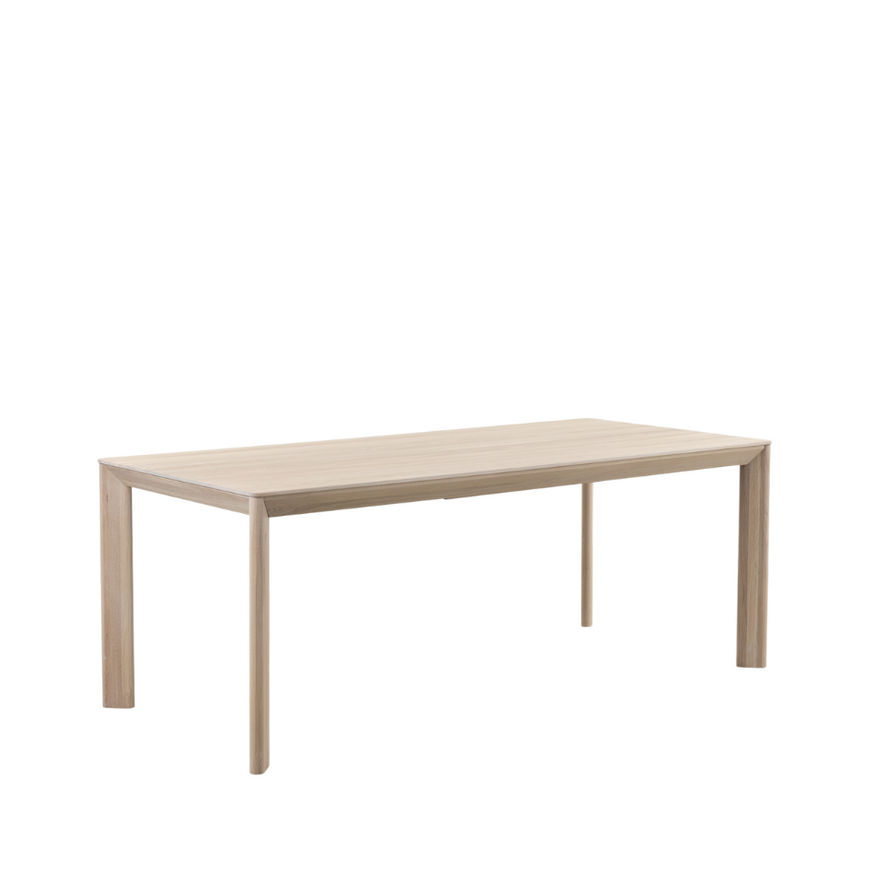 Eevi extendable table whitewash oak 200x90 + 2x50 cm Sav & Økse Eevi extendable table whitewash oak 200x90 + 2x50 cm