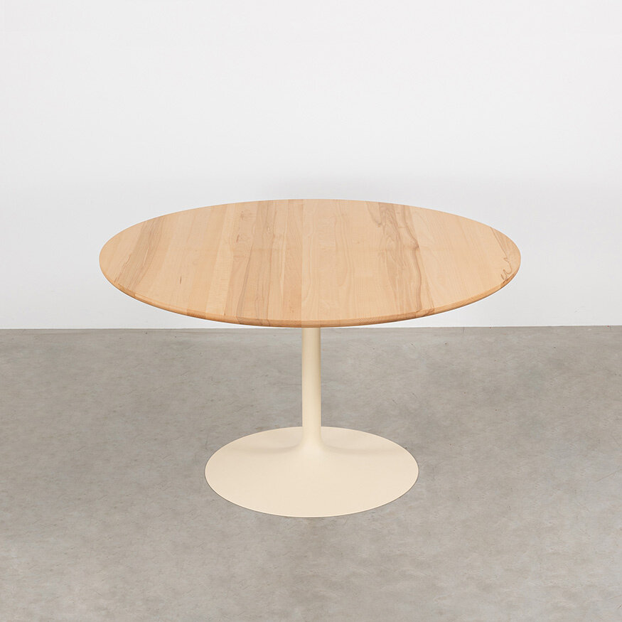 Tinne Table with Round Wooden Top Dykmeyer Tinne Table with Round Wooden Top