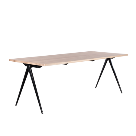TD4 Desk Black | Oak Whitewash
