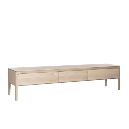 Rikke TV Cabinet 3 Drawers 200 cm | Oak Whitewash