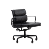 Herman Miller Eames softpad stoel zwart leer zwart frame Herman Miller