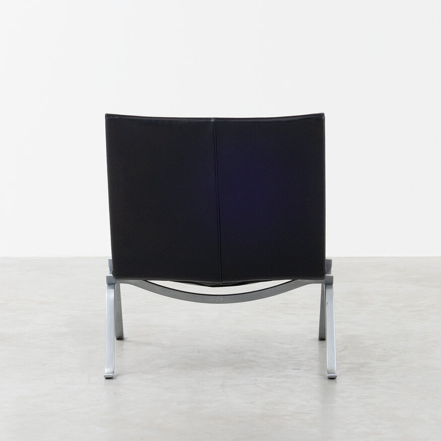 Poul Kjearholm PK-22 fauteuil zwart leer Fritz Hansen Fritz Hansen Poul Kjearholm PK-22 fauteuil zwart leer Fritz Hansen