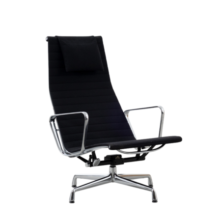 Eames EA124 lounge chair black hopsak Vitra