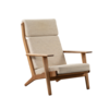 Getama Hans J Wegner GE-290 fauteuil eiken Getama