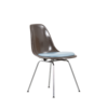 Herman Miller Eames chair met zitkussen fiberglass bruin Herman Miller