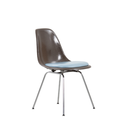 Eames chair with seat cushion fiberglass brown Herman Miller