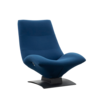 Artifort Artifort F773 lounge chair cobalt blue with black base