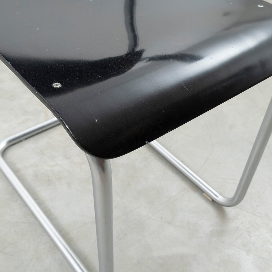 Dutch Originals Set van 4 Gispen 201 stoelen hout matchroom frame Dutch Originals