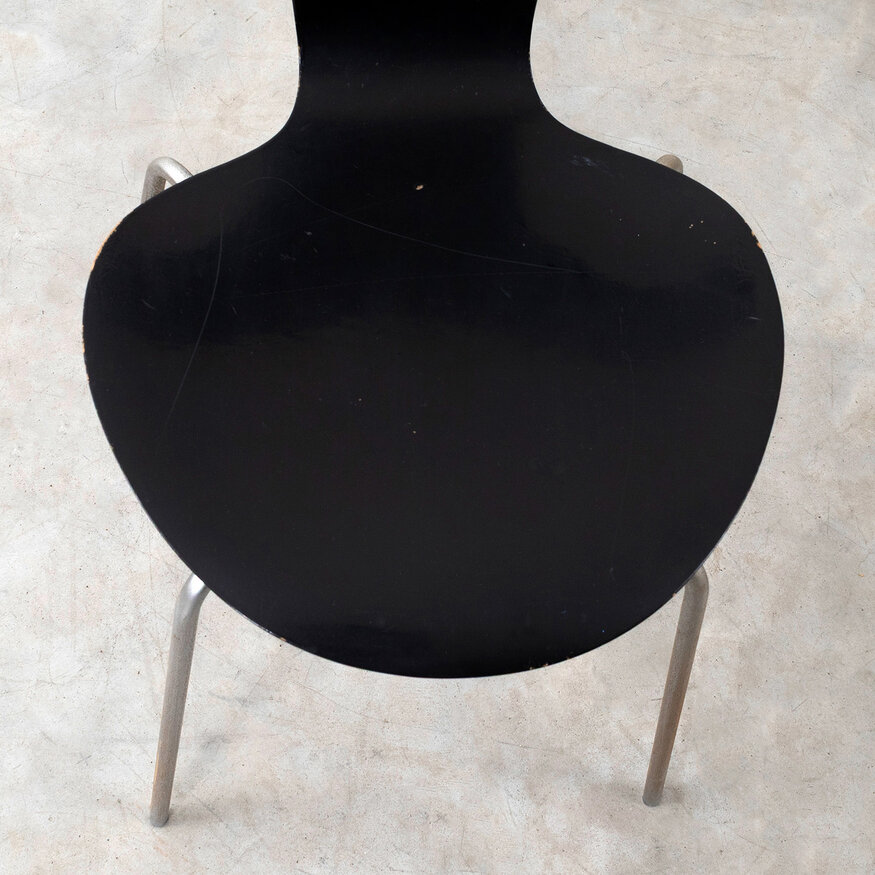 Fritz Hansen Arne Jacobsen Munkegaard chair black 1960s Fritz Hansen