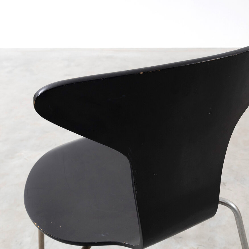Fritz Hansen Arne Jacobsen Munkegaard chair black 1960s Fritz Hansen