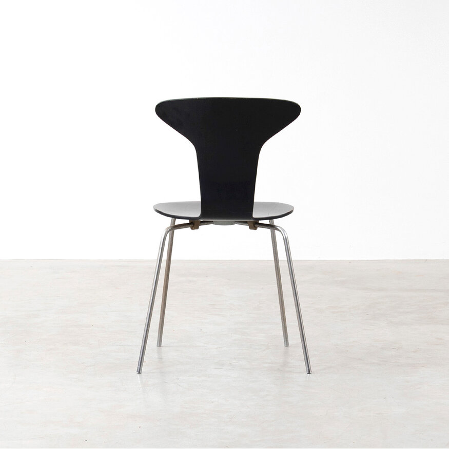 Fritz Hansen Arne Jacobsen Munkegaard chair black 1960s Fritz Hansen