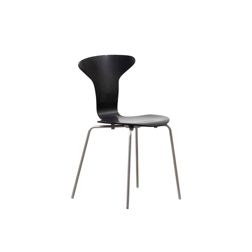 Fritz Hansen Arne Jacobsen Munkegaard chair black 1960s Fritz Hansen