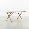 Andreas Tuck Hans J Wegner AT303 table oak with black linoleum Andreas Tuck