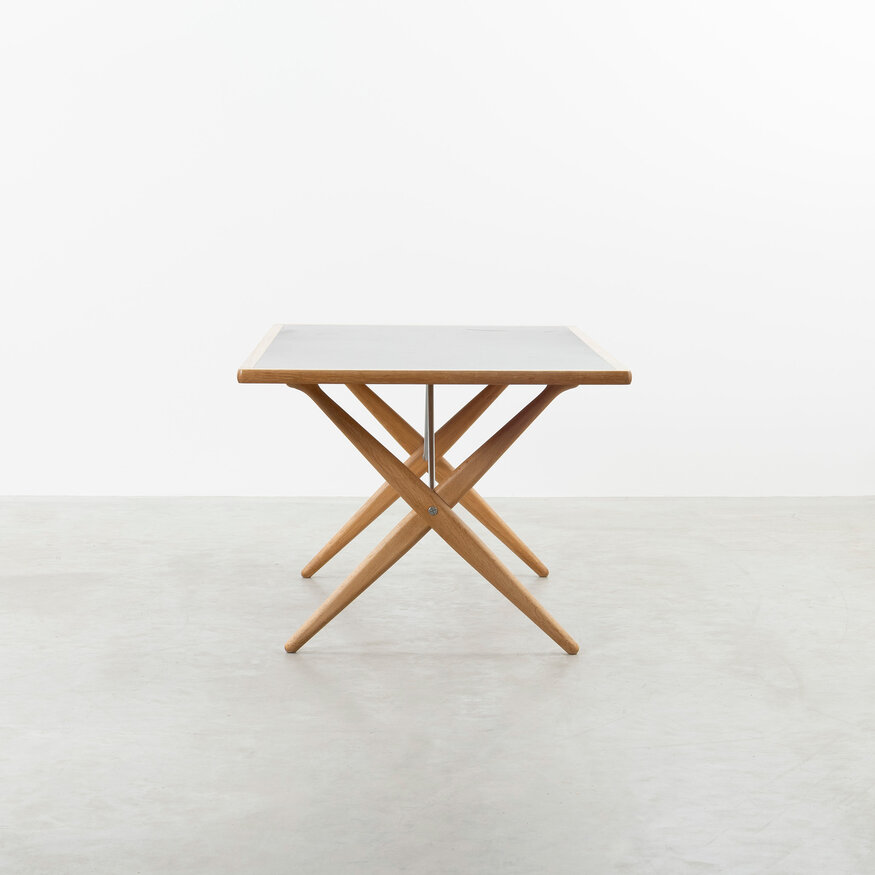 Andreas Tuck Hans J Wegner AT303 table oak with black linoleum Andreas Tuck