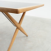 Andreas Tuck Hans J Wegner tafel AT303 eiken met zwart linoleum Andreas Tuck