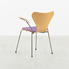 Fritz Hansen Set van 6 Arne Jacobsen 3207 stoelen bekleed met arm Fritz Hansen
