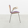 Fritz Hansen Set van 6 Arne Jacobsen 3207 stoelen bekleed met arm Fritz Hansen