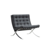 Knoll Mies van der Rohe Barcelona Lounge Chair black leather Knoll