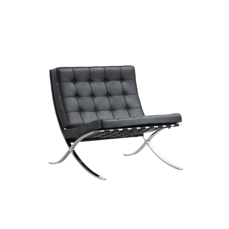 Mies van der Rohe Barcelona Lounge Chair zwart leer Knoll