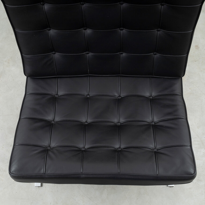 Knoll Mies van der Rohe Barcelona Lounge Chair zwart leer Knoll