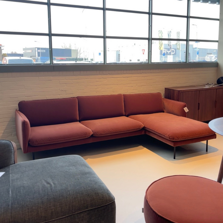 Jolin 2,5-zits met Loungehoek Rechts + Nomah Poef / Royal Magnolia 160 - Outlet Zaandam