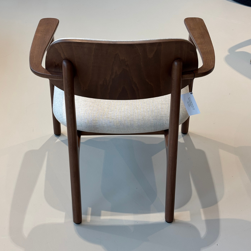 Sinni Lounge Met Arm Walnoot Kleur / Piquet Linen 110