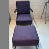 De Zwaan Armchair + Footstool / Board Aubergine 74