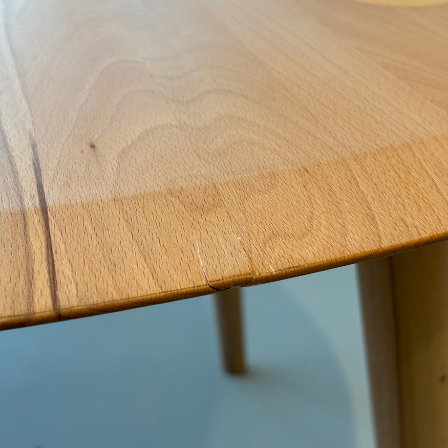 Olger Tafel Rond 130 Beuken mat gelakt