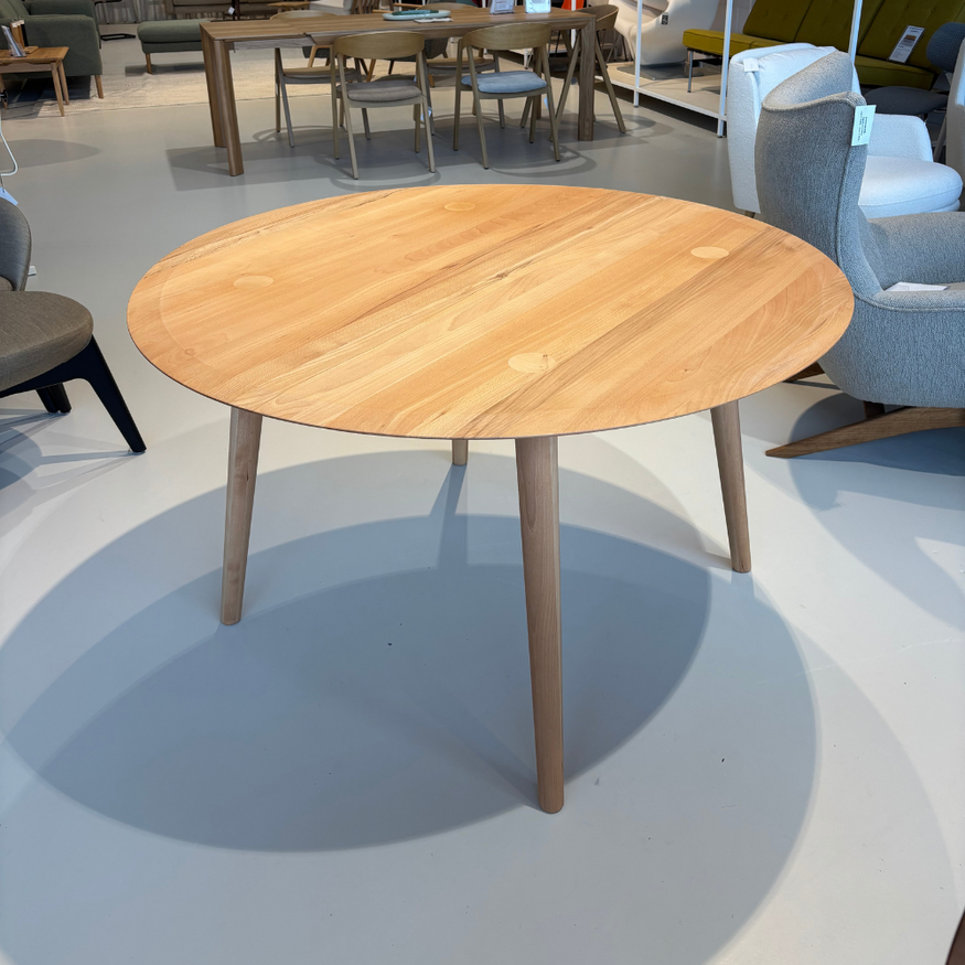 Olger Tafel Rond 130 Beuken mat gelakt