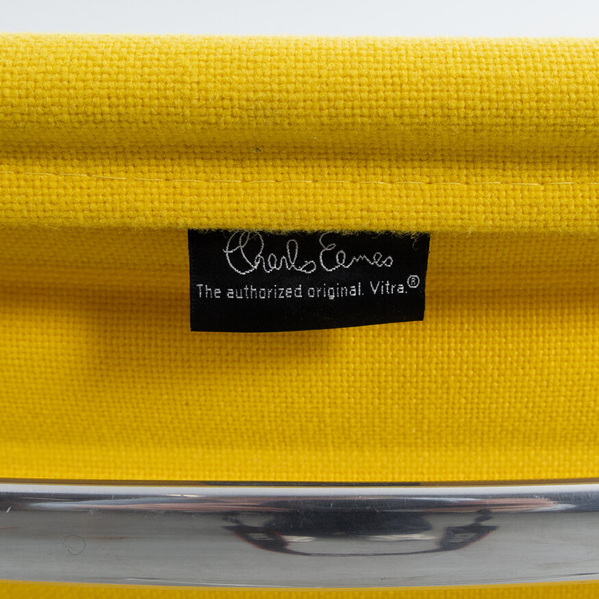 Vitra EA107 chair yellow hopsak aluminium frame Vitra Vitra Vitra EA107 chair yellow hopsak aluminium frame Vitra