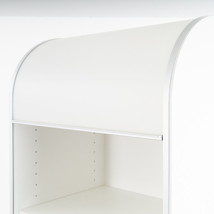 Pastoe Pastoe Fibre cabinet 207x55 cm white with transparent finish