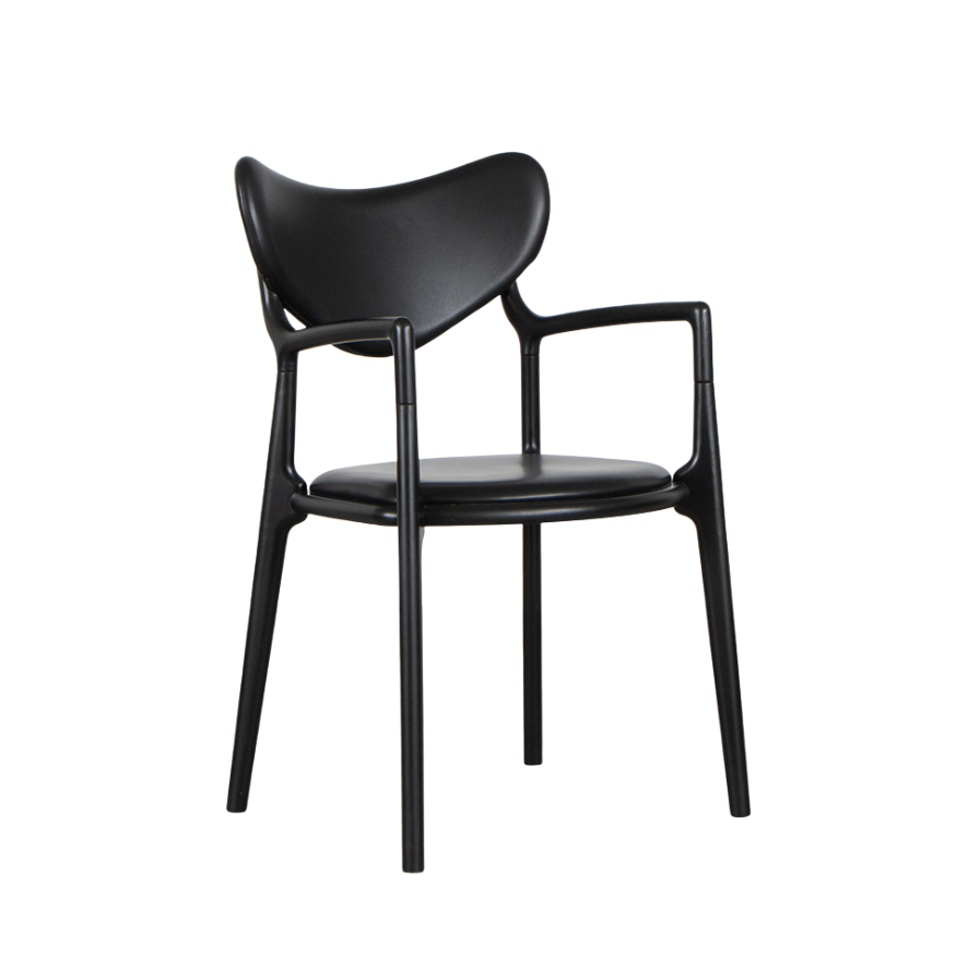 True North Asger Soelberg salon chair zwart leer True North