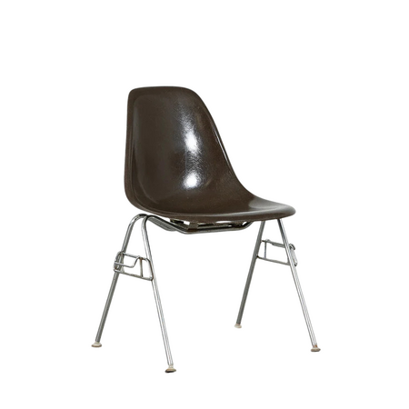 Eames chair DSR with fiberglass seat brown Herman Miller