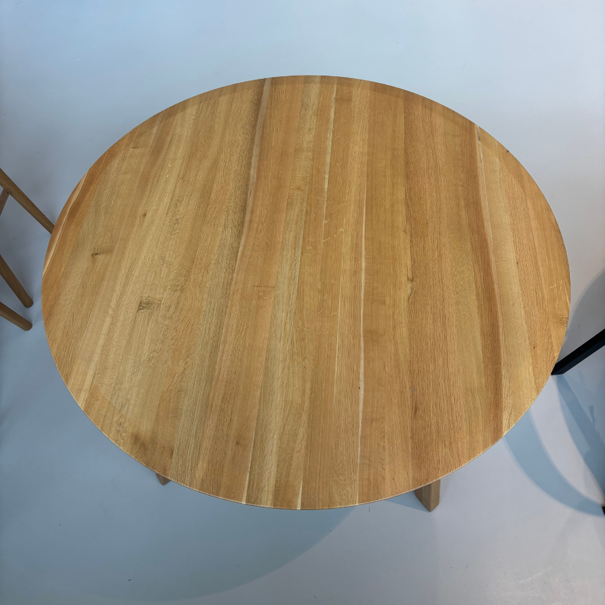 Samt Round Table 130 Matt Lacquered Oak