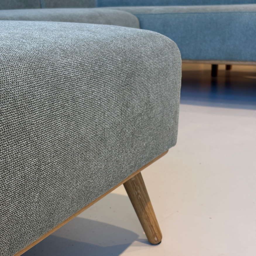 Metta U-vorm Links bank / Bloq Eucalyptus 192