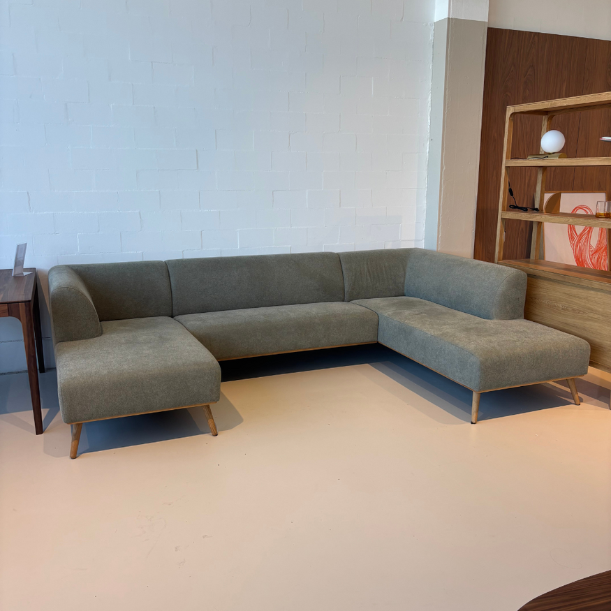 Metta U-vorm Links bank / Bloq Eucalyptus 192