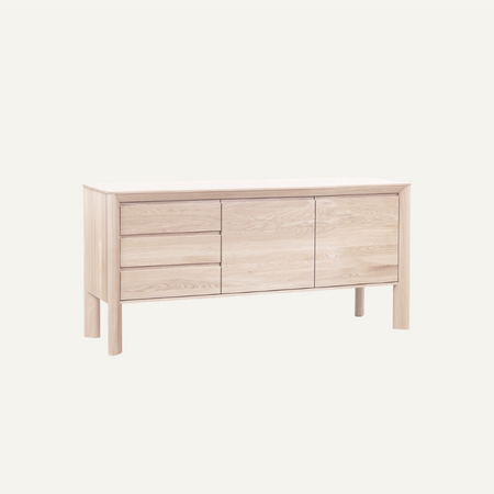 Eevi Dressoir 3-vak | Eiken Whitewash