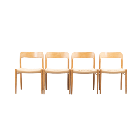 Set of 6 Niels Otto Moller chairs No. 75 Set of 6 Niels Otto Moller chairs No. 75