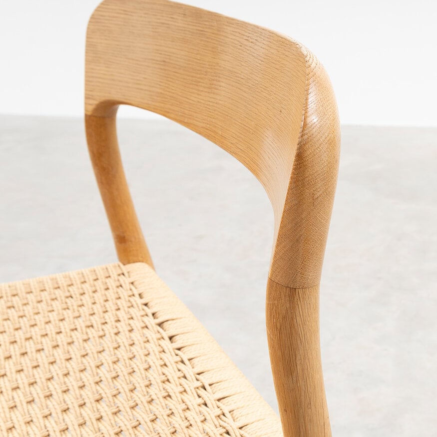 J.L. Møllers Møbelfabrik Set of 6 Niels Otto Moller chairs No. 75