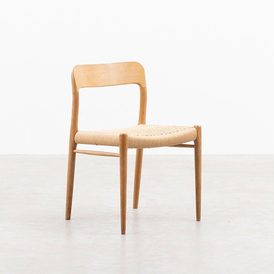 Set van 6 Niels Otto Moller stoelen No. 75 J.L. Møllers Møbelfabrik Set van 6 Niels Otto Moller stoelen No. 75