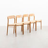 J.L. Møllers Møbelfabrik Set of 6 Niels Otto Moller chairs No. 75