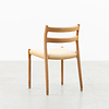 J.L. Møllers Møbelfabrik Set van 4 Niels Otto Moller Model 84 stoelen eiken zit bekleed