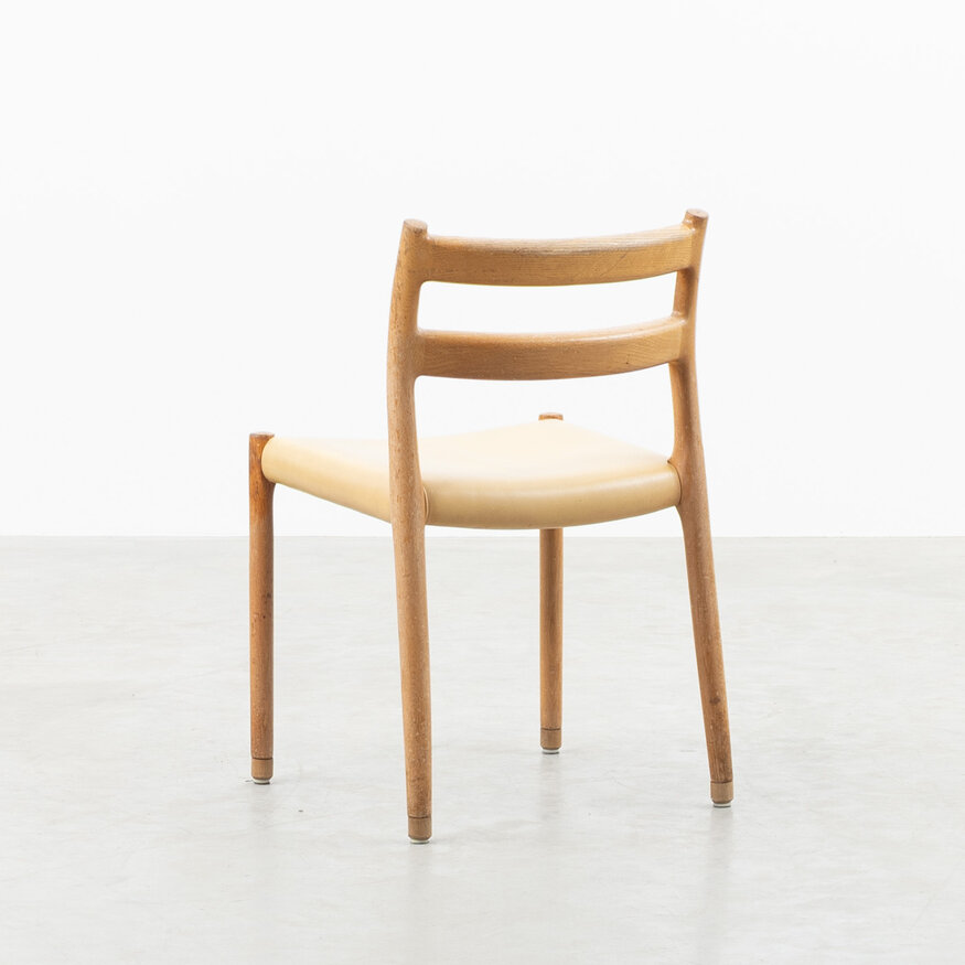 Set of 4 Niels Otto Moller Model 84 chairs upholstered in oak J.L. Møllers Møbelfabrik Set of 4 Niels Otto Moller Model 84 chairs upholstered in oak