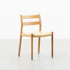 J.L. Møllers Møbelfabrik Set van 4 Niels Otto Moller Model 84 stoelen eiken zit bekleed