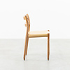J.L. Møllers Møbelfabrik Set van 4 Niels Otto Moller Model 84 stoelen eiken zit bekleed