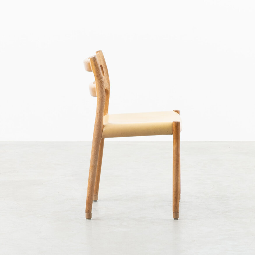 Set of 4 Niels Otto Moller Model 84 chairs upholstered in oak J.L. Møllers Møbelfabrik Set of 4 Niels Otto Moller Model 84 chairs upholstered in oak